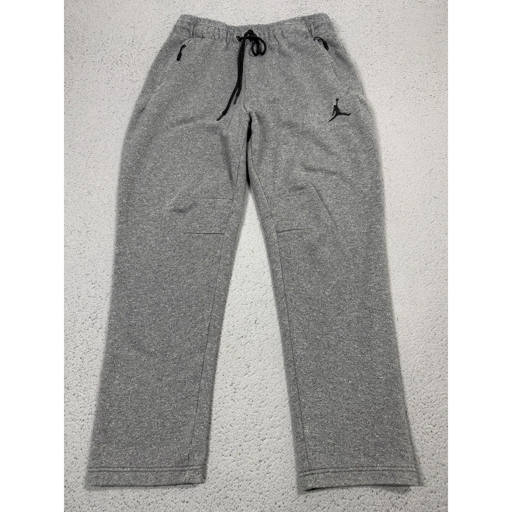 Jordan Sweatpants Mens XL Gray Flecked Fleece Straight Leg Athletic 802180-060